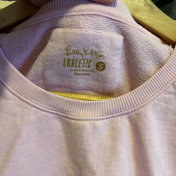 Lilly Pulitzer small pink beachcomber sweatshirt - Picture 4 of 6
